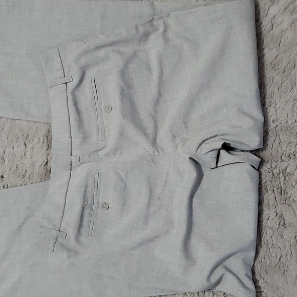 Light gray mid rise loose fit trousers - Picture 7 of 17